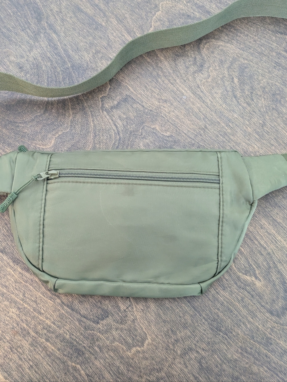 The Foldie Crossbody Green Travel Secure Fanny Pack - Picture 3 of 7